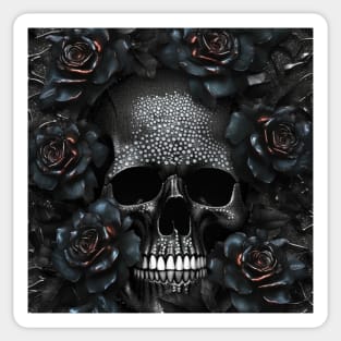 Skull and roses Sticker